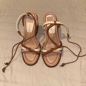 Dolce Vita Tan and Cream Strappy Sandals